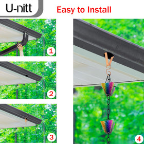 U-nitt copper powder-coated finish adds durable decorative detail to gutters