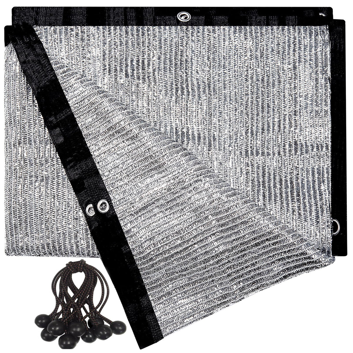 UNIUP 70% aluminum shade cloth front view showing size 6.5 by 8 feet