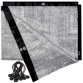UNIUP 70% aluminum shade cloth front view showing size 6.5 by 8 feet