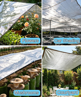 UNIUP shade cloth draped over patio setup for comfortable outdoor shade