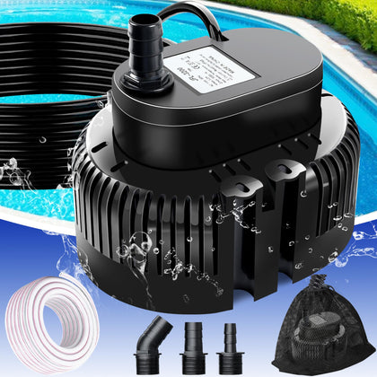 UniWater pool cover pump delivering 850 GPH for fast drainage.