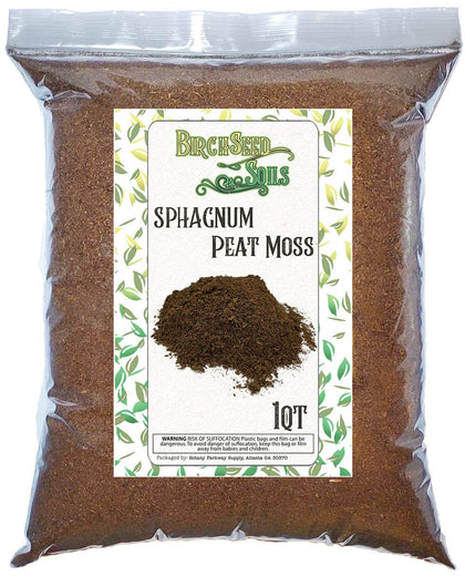 Unknown sphagnum peat moss 1qt bag; ideal for small potting projects.