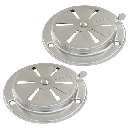 Unlorspy 95mm smoker air vent on grill, enabling precise airflow control