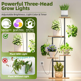Unlumm 46-inch five-tier corner plant stand showing compact footprint