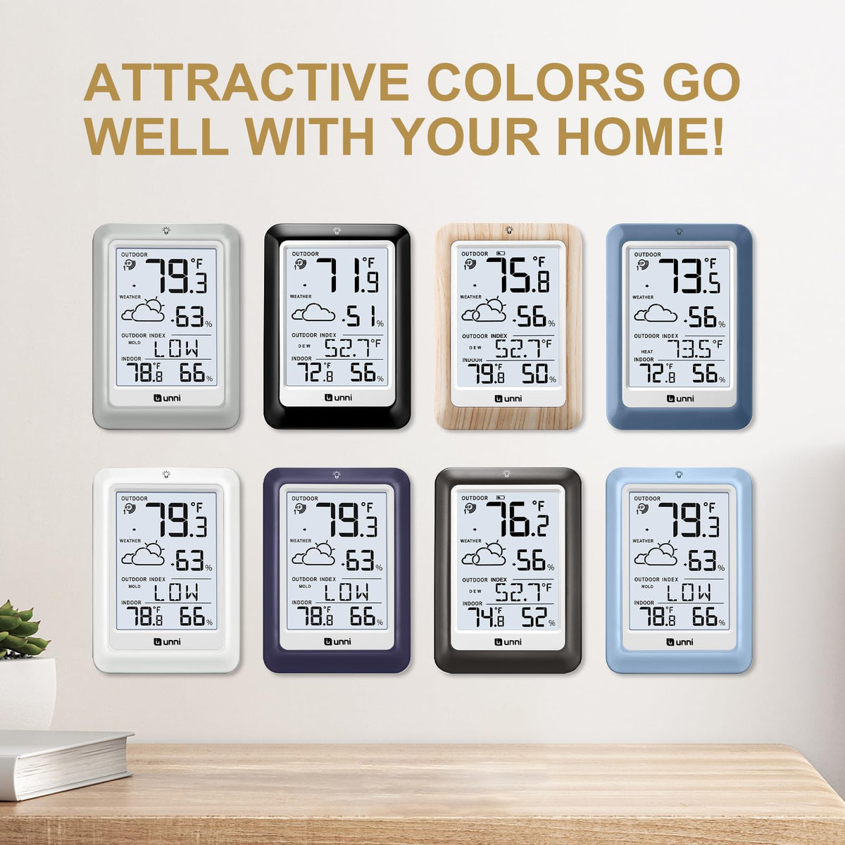 U UNNI outdoor sensor for accurate remote temperature and humidity monitoring