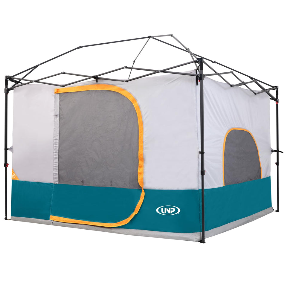 UNP camping canopy inner tent layout for spacious sleeping and lounging.