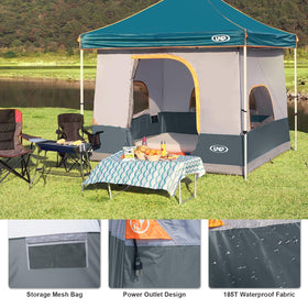 UNP canopy fabric blocks sun and weather for reliable shelter.