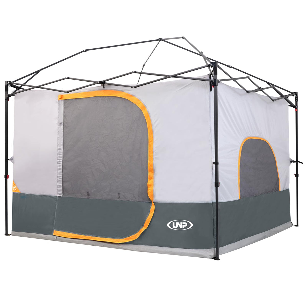 UNP canopy inner tent attached to a 10x10 canopy, expanding sleep space.