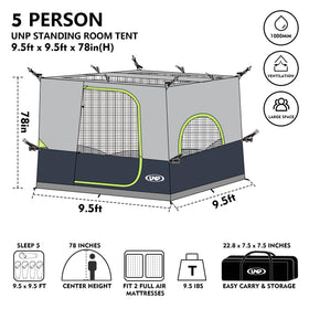 UNP canopy inner tent UV-protection fabric shields from sun.