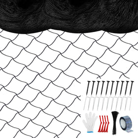 Unves Bird Netting 25' x 50' protecting a blueberry bush from birds