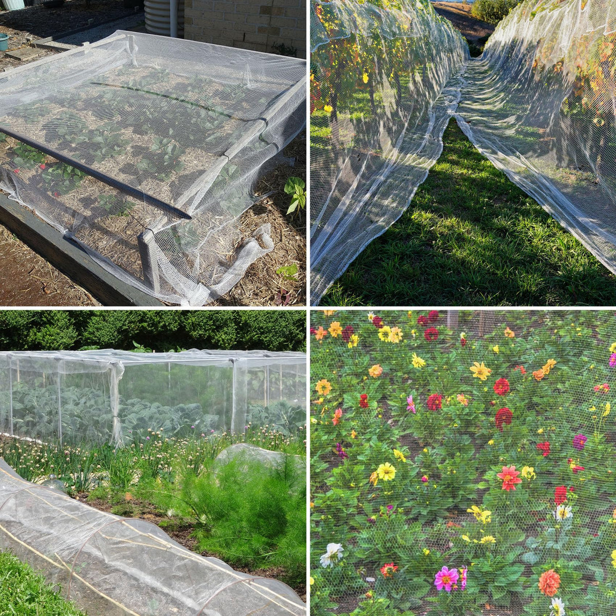 Unves cut-to-size netting for quick customization around irregular shapes.
