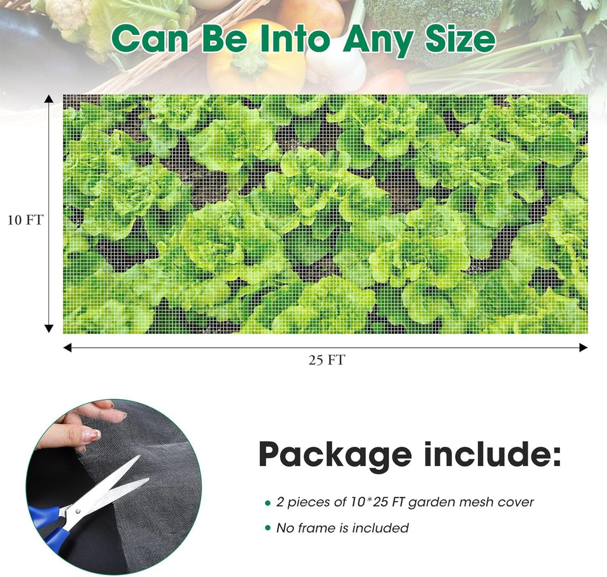 Unves durable PE material garden netting for long outdoor use.