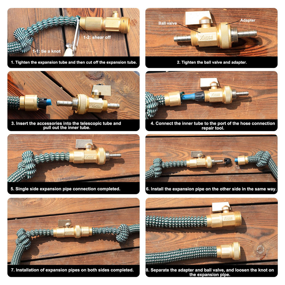 UNWAVER hose repair kit laid out with clamps and gaskets for simple fixes