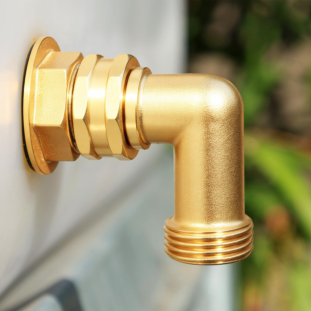 UNWAVER two-pack brass hose elbows for outdoor fittings