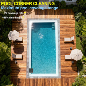Uoark Solar Pool Skimmer charging dock with solar panel enables dual charging.