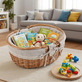 UoeRing basket with two movable handles for flexible carrying and storage.