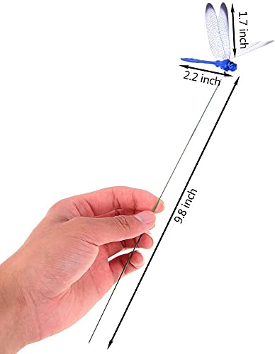 Uoeo 36-pack dragonfly stakes assembly shot with sticks for setup