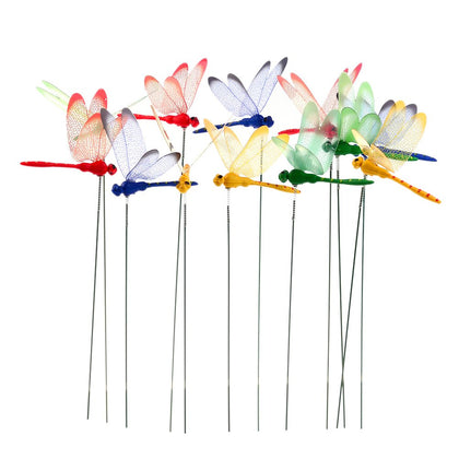 Uoeo 36-pack dragonfly garden stakes blue brighten outdoor planters