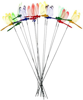 Uoeo dragonfly stakes rain durability for weather-resistant decor