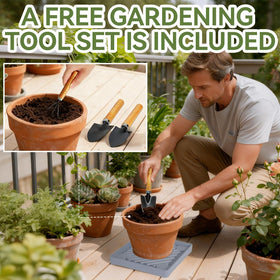 UoeRing rolling plant saucer with quiet, smooth wheels for flexible placement.