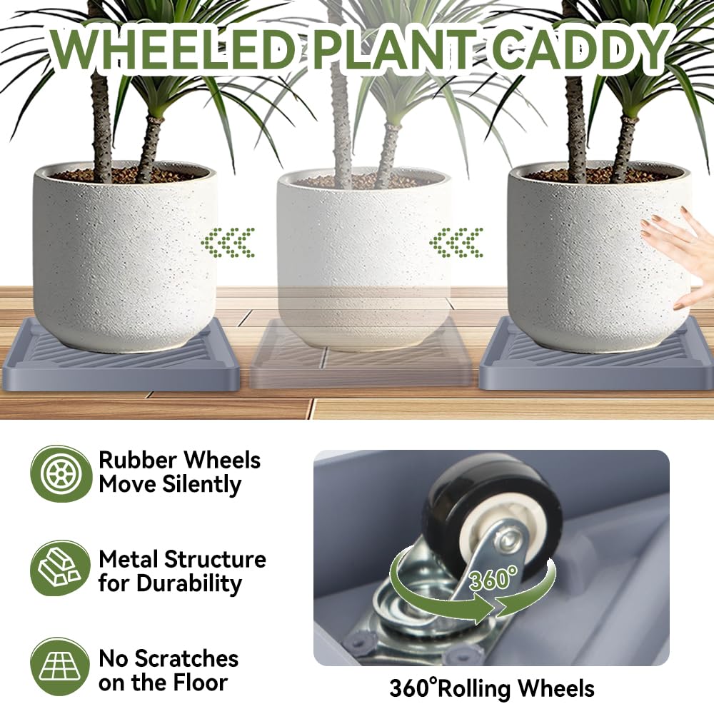 UoeRing soft rubber wheels protect floors on hardwood or tile surfaces.