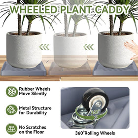 UoeRing soft rubber wheels protect floors on hardwood or tile surfaces.