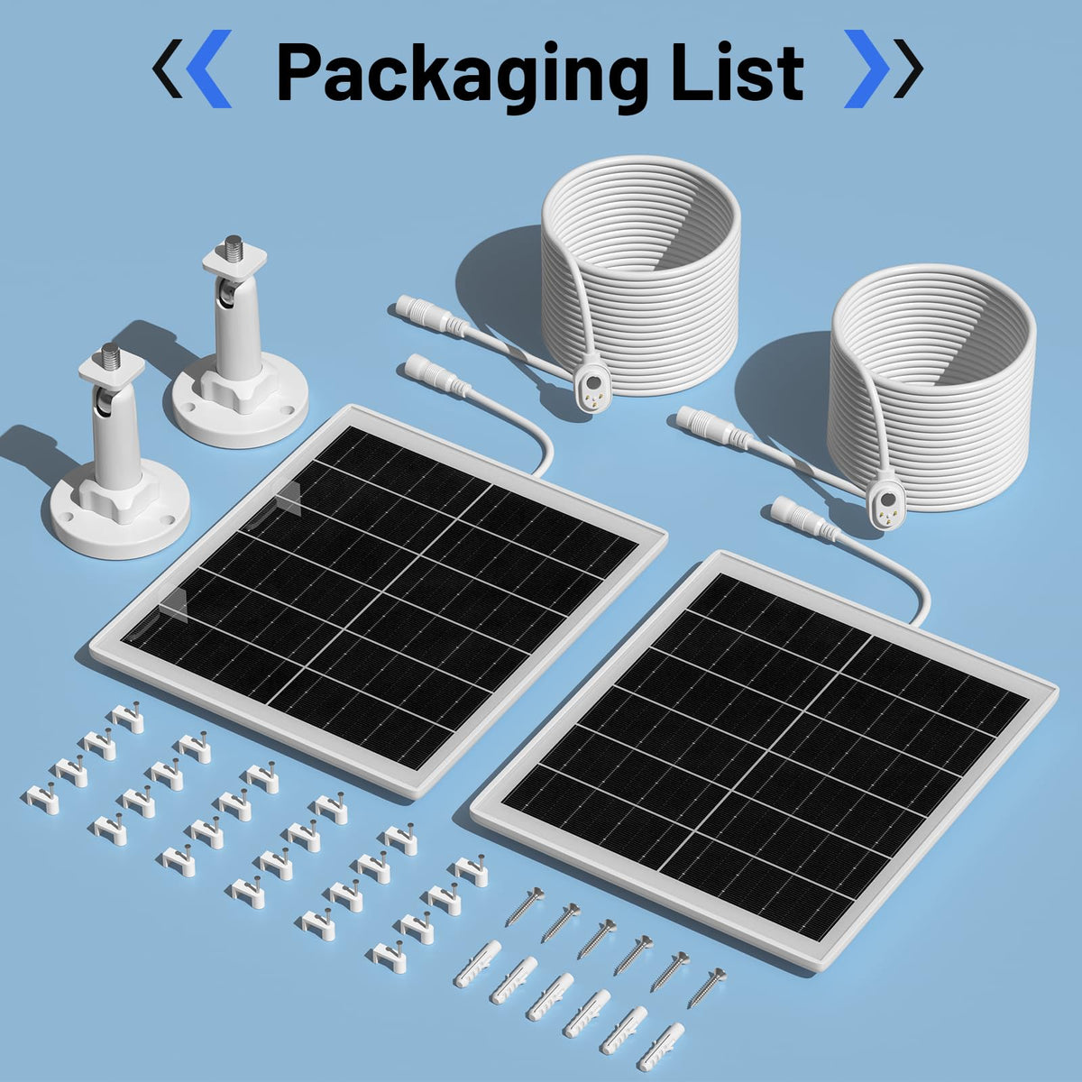 Uogw two-pack solar panel set includes mounting hardware