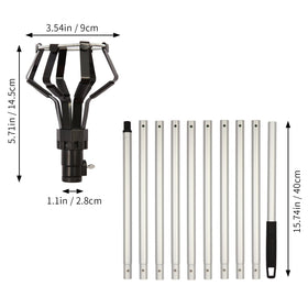 Lightweight aluminum pole with non-slip grip in action.