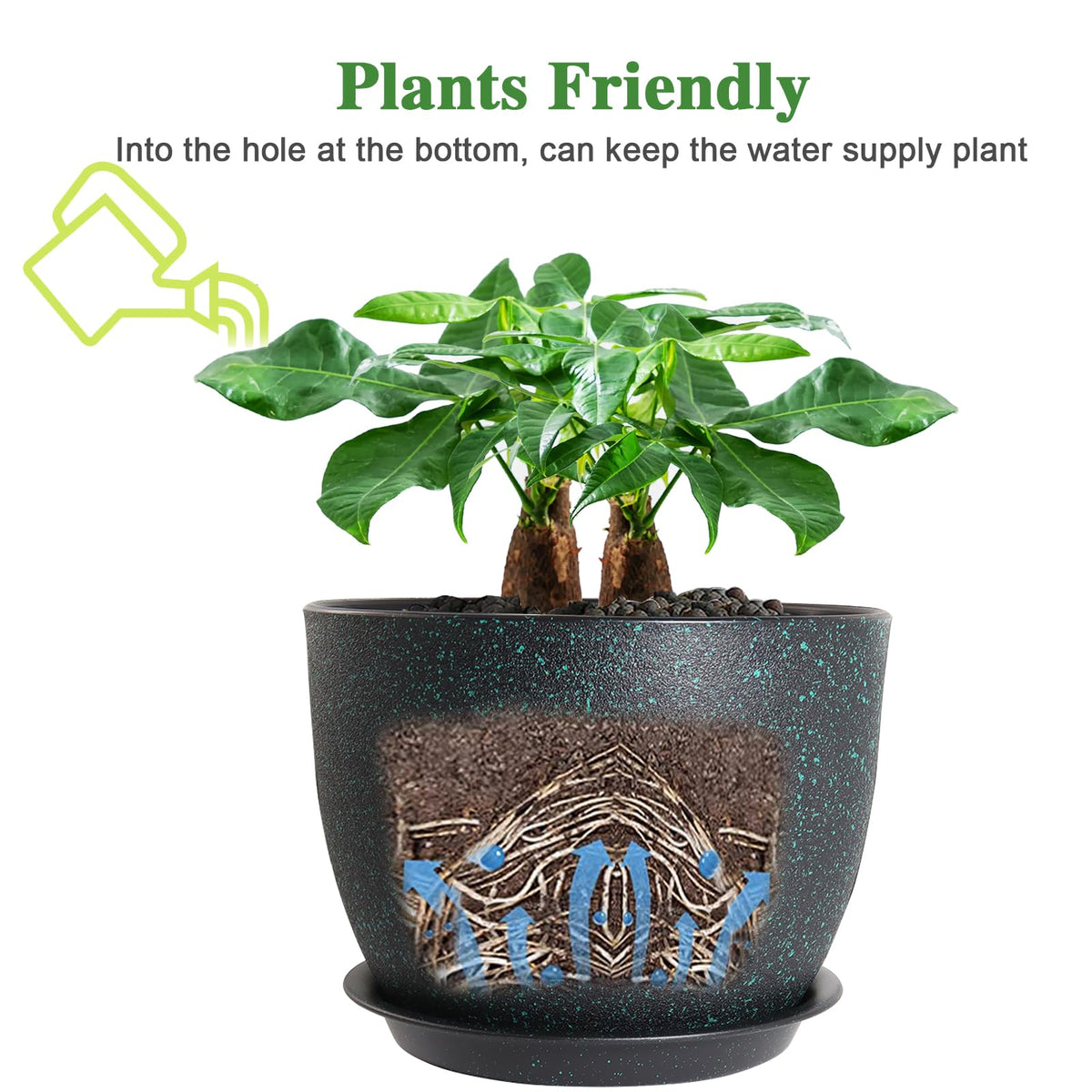 UOUZ large planter accommodates big plants like fiddle-leaf fig.