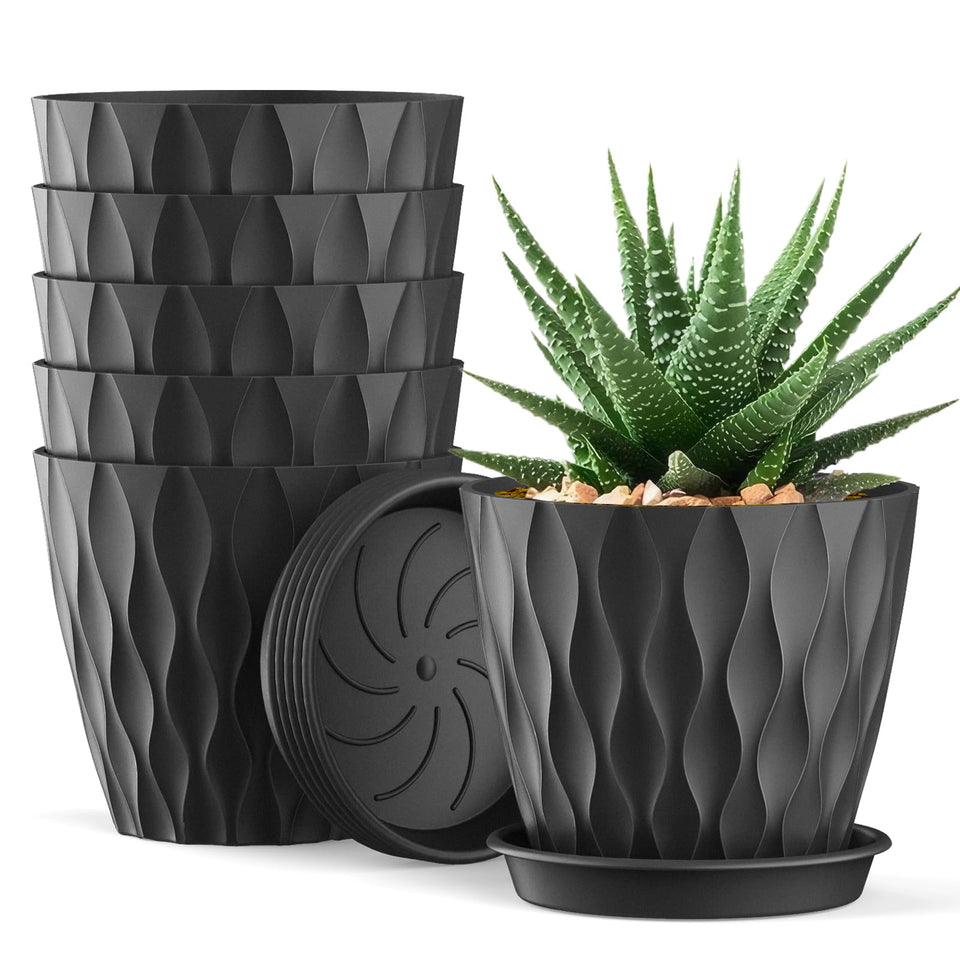 UOUZ 4-inch pot with waffle texture, ideal for seedling trays.