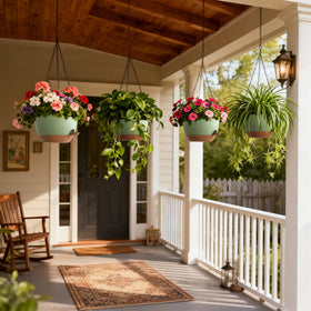 UOUZ 4-pack for versatile indoor-outdoor display with pothos, ivy, and ferns