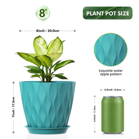 UOUZ 8-inch plant pot tray included keeps surfaces dry.