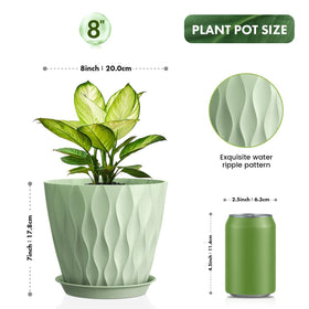 UOUZ pot shows drainage holes and tray for mess-free watering.