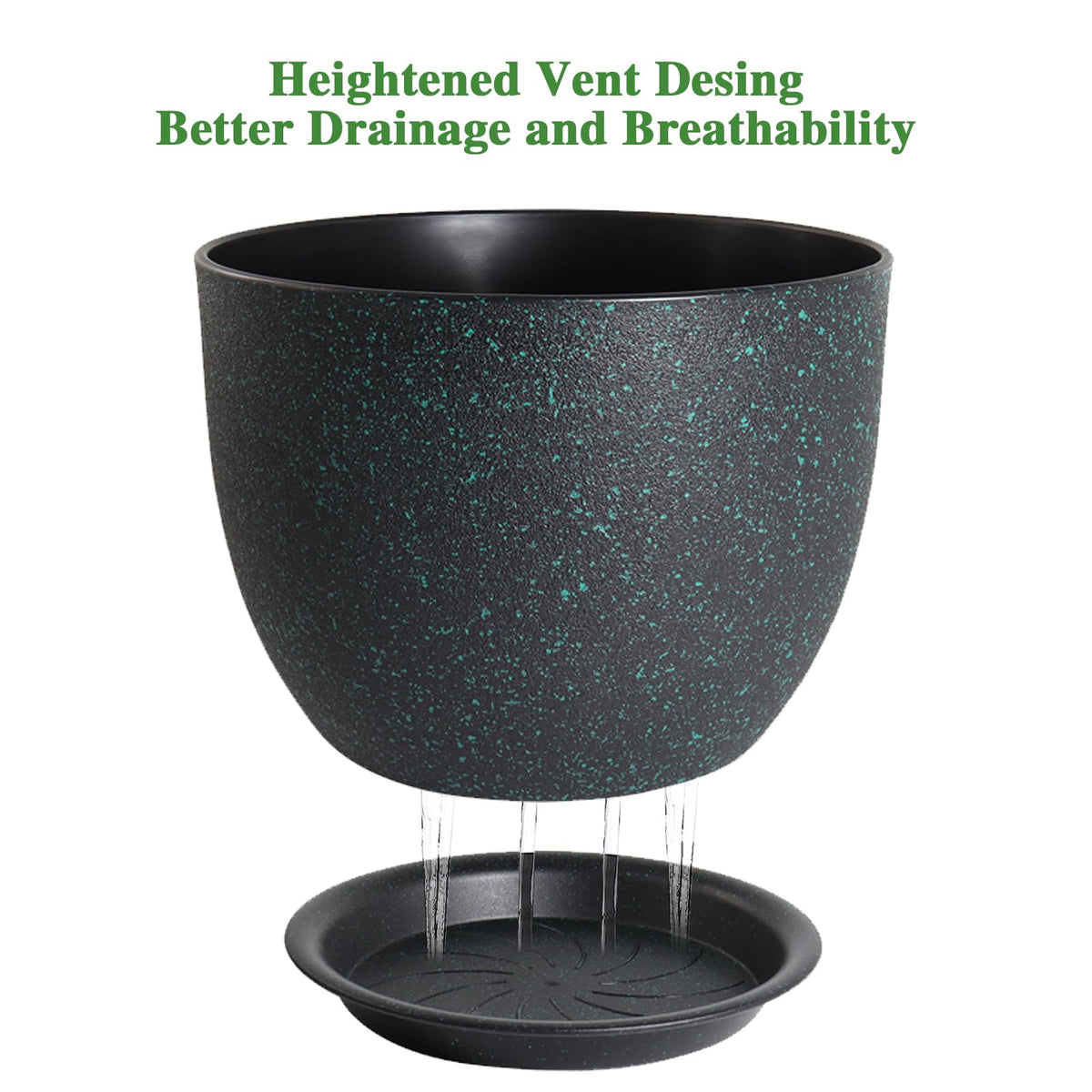 UOUZ 9-inch matte finish planter for desks and shelves.