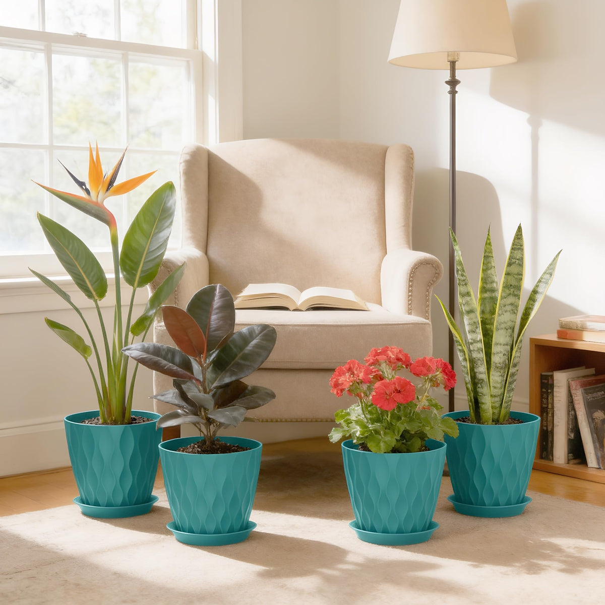 UOUZ indoor-outdoor pot supports flexible arrangement and rotation.