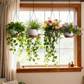 UOUZ indoor outdoor hanging planter usage versatile for home or patio