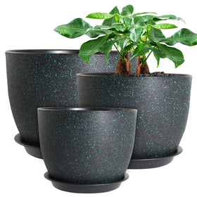 UOUZ 12-inch planter with drainage holes for healthy indoor plants.