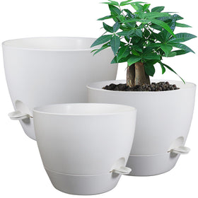UOUZ large self-watering pot 10-inch ideal for mid-size indoor plants.