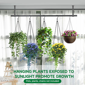 Uoveya hanging planters rod installation demonstrates quick mounting and anchors.