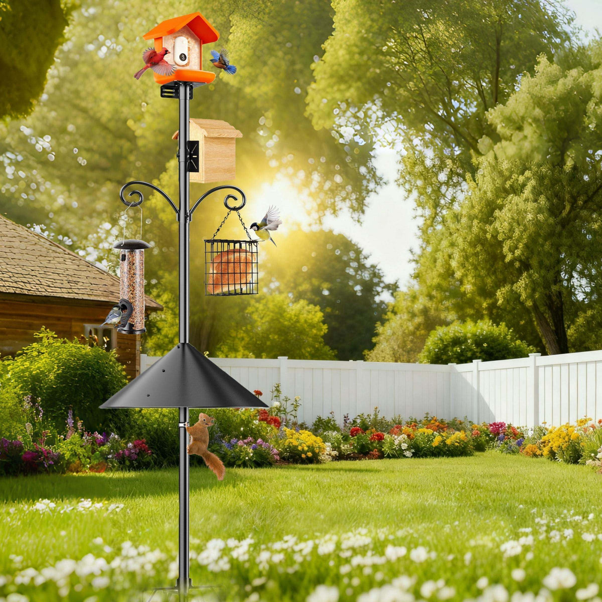Uoveya heavy duty outdoor stand designed for long lasting garden bird feeding.