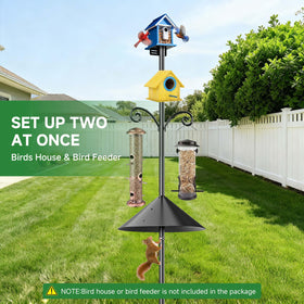 Uoveya versatile mounting lets you install multiple bird houses and stations.