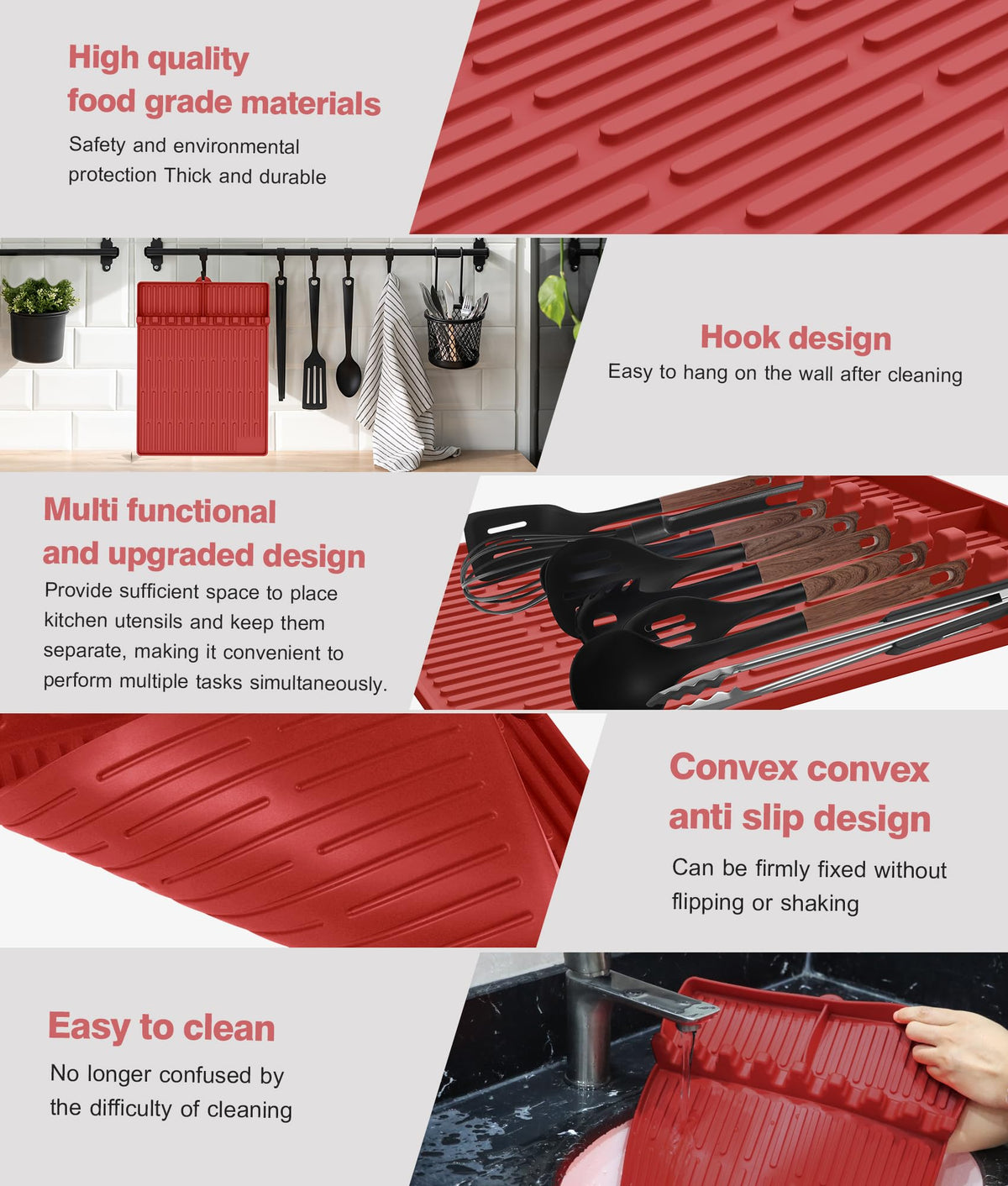 Spacious 16x11.5 inch mat fits on grill side shelves