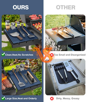 Uozuke blue mat designed for Blackstone griddles and outdoor grills