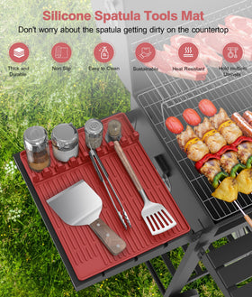 Uozuke silicone grill mat with drip pad catches sauces for cleaner counters