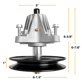 UP2WIN spindle assembly top view showcases mounting bolt pattern for straightforward installation.