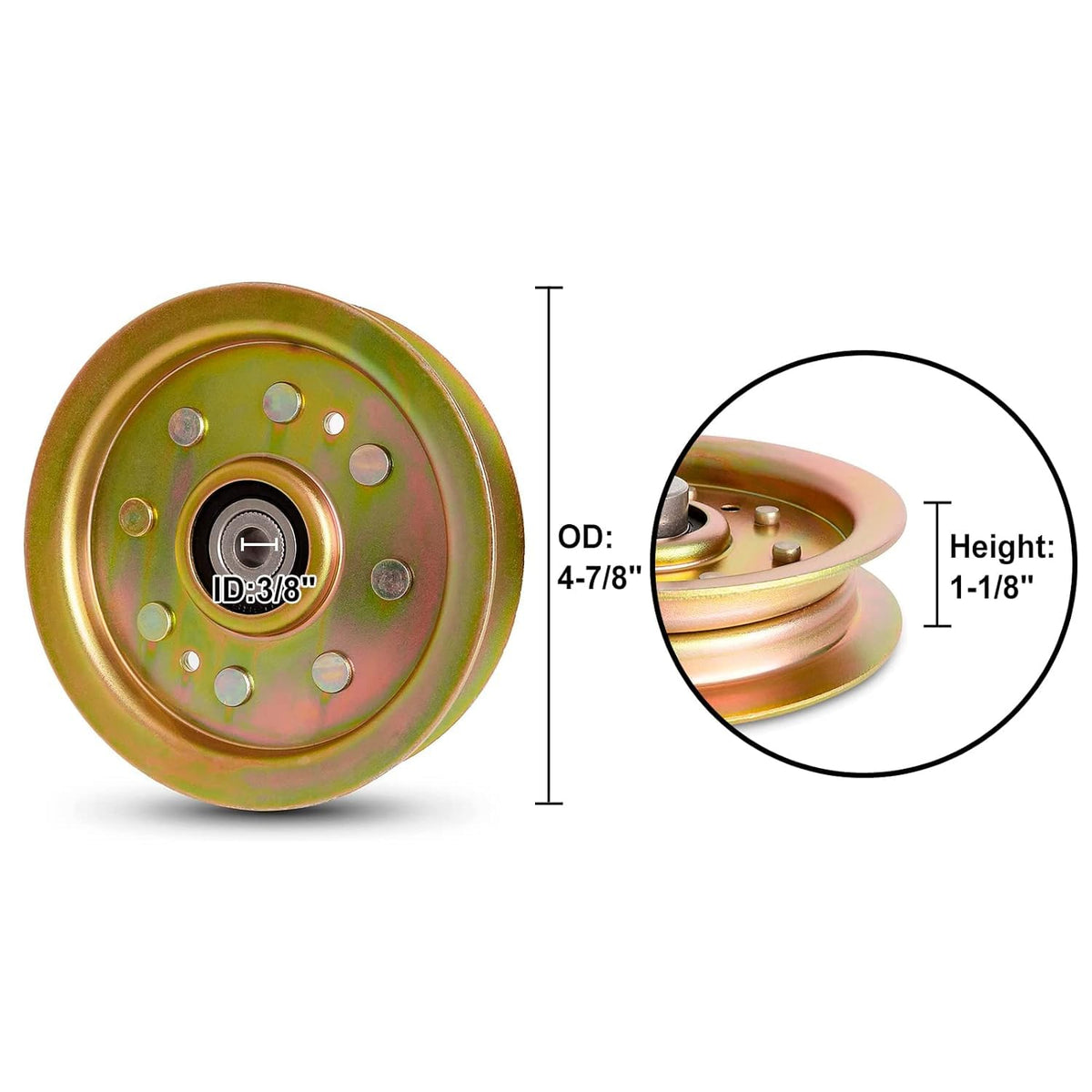 UP2WIN flat idler pulley assembly easy install with one bolt.