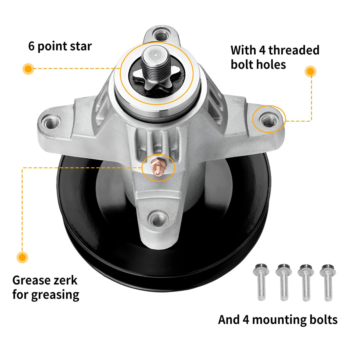 UP2WIN pulley with 138mm diameter, supports even belt alignment