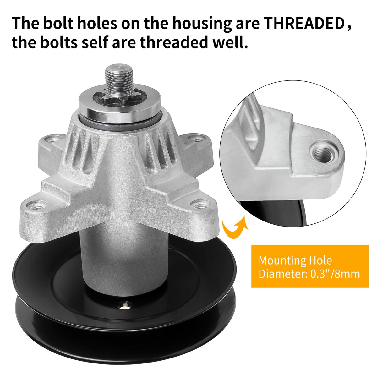 UP2WIN spindle assembly 618-04126 for 50-inch decks, reliable replacement