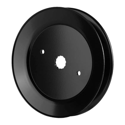 UP2WIN spindle pulley 153535 front view shows durable steel for deck reliability.