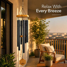UpBlend memorial wind chime in a garden display, evoking memories with soothing tones.